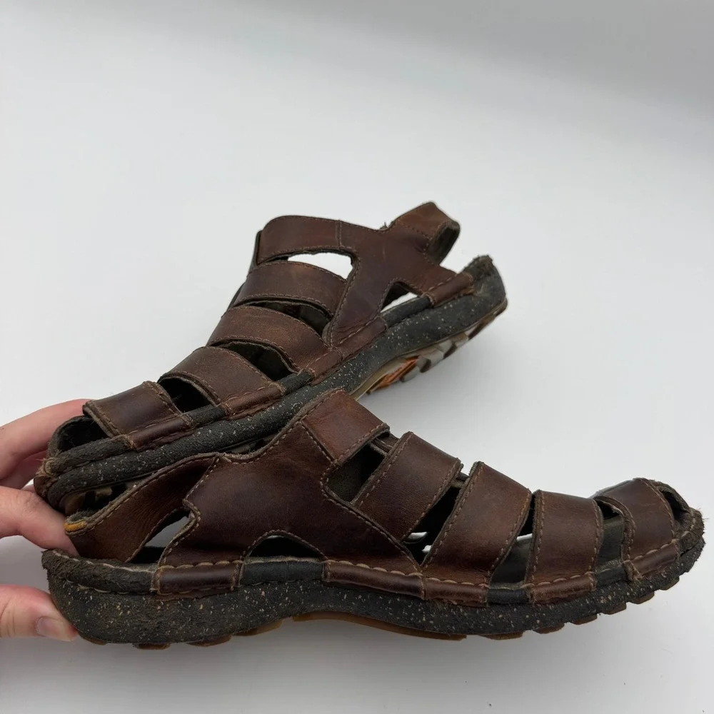 Timberland Altamonte Leather Fisherman Sandals Brown Mens 9M 65511 Smart Comfort